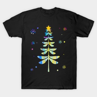 Dragonfly Christmas Tree T-Shirt